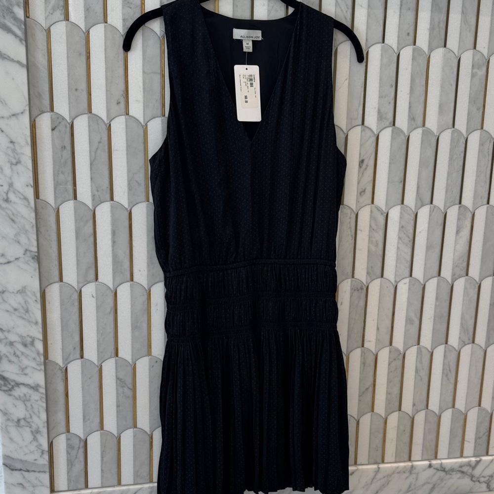 Allison Joy Black Textured Mini Dress